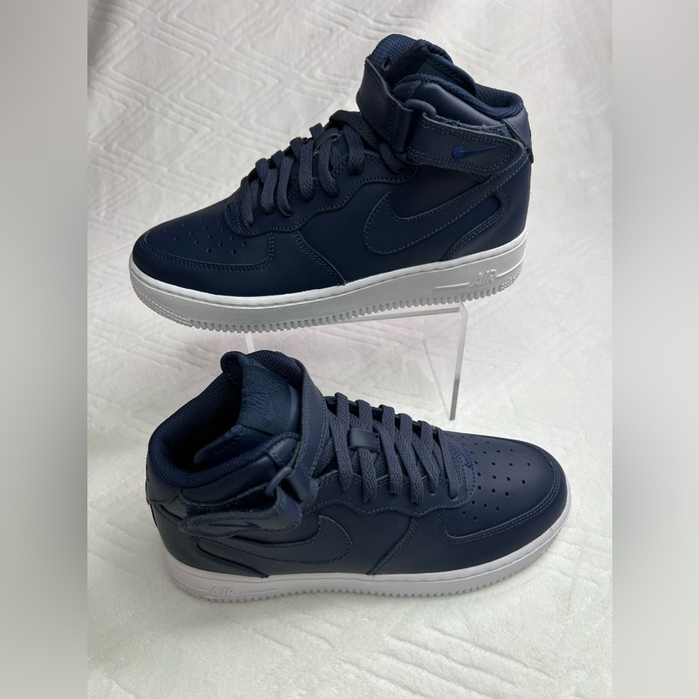 14: Nike Air Force 1 MID (GS) Navy (Size 4.5Y) - Picture 3 of 7